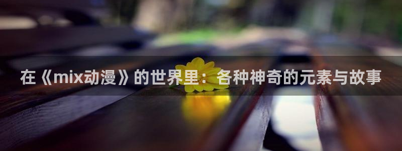 风车动漫专注动漫门户网站：在《mix动漫》的世界里：各种神奇的元素与故事