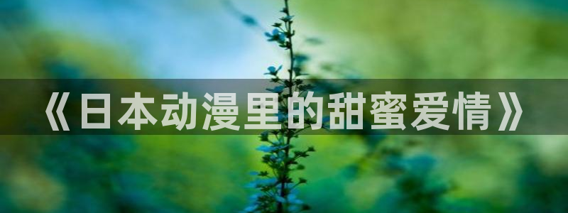 风车动漫网app下载：《日本动漫里的甜蜜爱情》